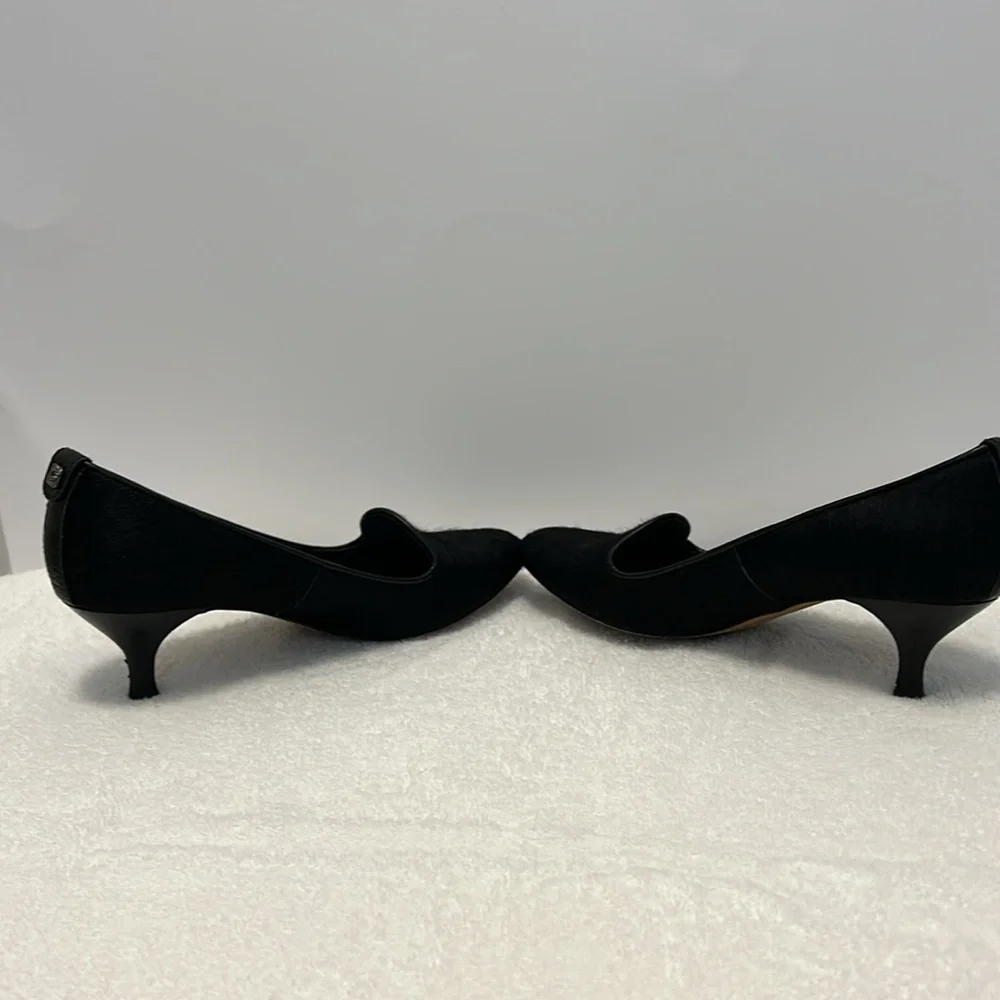 Elliot Lucca Leather Calf Hair Heeled Black shoe size 7 - Picture 10 of 11